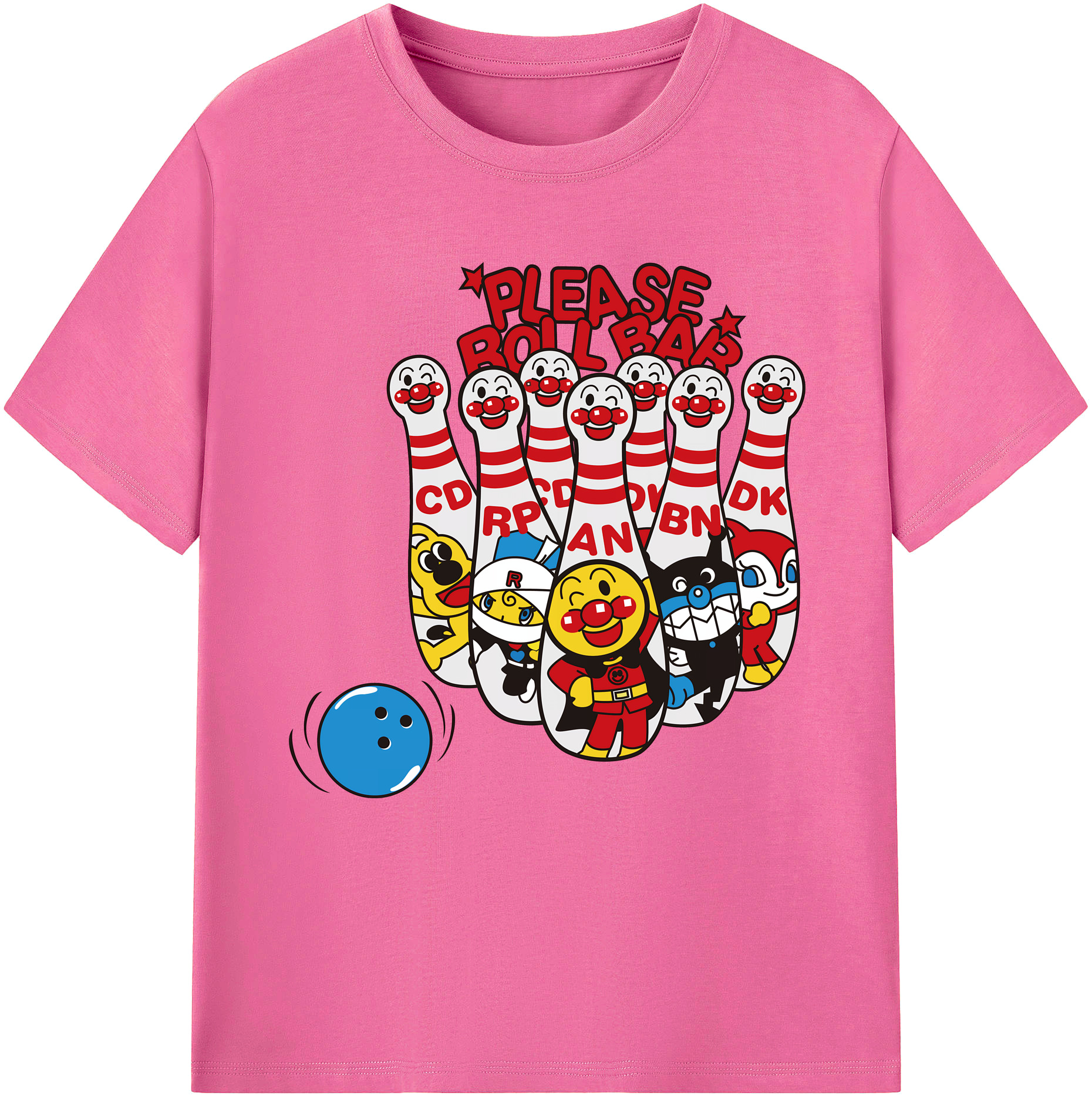 （画像用） アンパンマン Anpanman レディースカジュアルプリントTシャツ（綿100％）